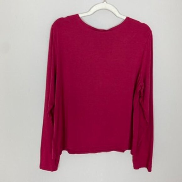 Eileen Fisher Long Sleeve Shirt Stretchy Jersey Knit Womens Large - Picture 7 of 8